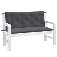 Thumbnail for Gartenbank-Auflagen 2 Stk. Melange Anthrazit 120x50x7 cm Stoff