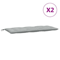 Thumbnail for Gartenbank-Auflagen 2 Stk. Melange Hellgrau 120x50x7 cm Stoff
