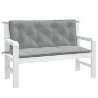 Thumbnail for Gartenbank-Auflagen 2 Stk. Melange Hellgrau 120x50x7 cm Stoff