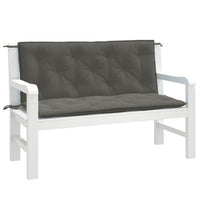 Thumbnail for Gartenbank-Auflagen 2 Stk. Melange Dunkelgrau 120x50x7 cm Stoff