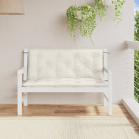 Thumbnail for Gartenbank-Auflagen 2 Stk. Melange Creme 120x50x7 cm Stoff