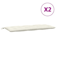 Thumbnail for Gartenbank-Auflagen 2 Stk. Melange Creme 120x50x7 cm Stoff