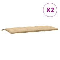 Thumbnail for Gartenbank-Auflagen 2 Stk. Melange Beige 120x50x7 cm Stoff