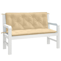 Thumbnail for Gartenbank-Auflagen 2 Stk. Melange Beige 120x50x7 cm Stoff