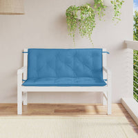 Thumbnail for Gartenbank-Auflagen 2 Stk. Melange Blau 120x50x7 cm Stoff