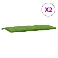 Thumbnail for Gartenbank-Auflagen 2 Stk. Melange Grün 120x50x7 cm Stoff