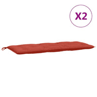 Thumbnail for Gartenbank-Auflagen 2 Stk. Melange Rot 120x50x7 cm Stoff