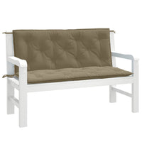 Thumbnail for Gartenbank-Auflagen 2 Stk. Melange Taupe 120x50x7 cm Stoff