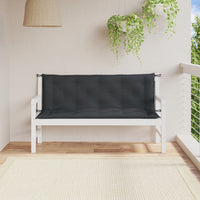 Thumbnail for Gartenbank-Auflagen 2 Stk. Melange Anthrazit 150x50x7 cm Stoff
