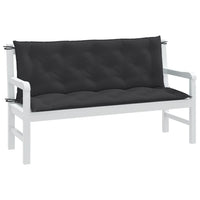 Thumbnail for Gartenbank-Auflagen 2 Stk. Melange Anthrazit 150x50x7 cm Stoff