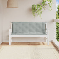 Thumbnail for Gartenbank-Auflagen 2 Stk. Melange Hellgrau 150x50x7 cm Stoff