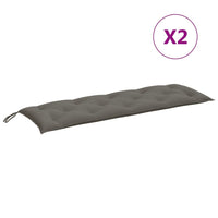 Thumbnail for Gartenbank-Auflagen 2 Stk. Melange Dunkelgrau 150x50x7 cm Stoff