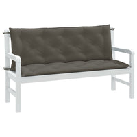 Thumbnail for Gartenbank-Auflagen 2 Stk. Melange Dunkelgrau 150x50x7 cm Stoff