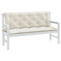 Thumbnail for Gartenbank-Auflagen 2 Stk. Melange Creme 150x50x7 cm Stoff