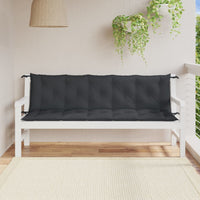 Thumbnail for Gartenbank-Auflagen 2 Stk. Melange Anthrazit 180x50x7 cm Stoff
