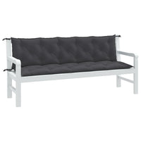 Thumbnail for Gartenbank-Auflagen 2 Stk. Melange Anthrazit 180x50x7 cm Stoff