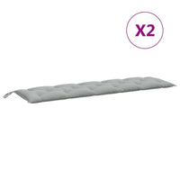 Thumbnail for Gartenbank-Auflagen 2 Stk. Melange Hellgrau 180x50x7 cm Stoff