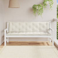 Thumbnail for Gartenbank-Auflagen 2 Stk. Melange Creme 180x50x7 cm Stoff