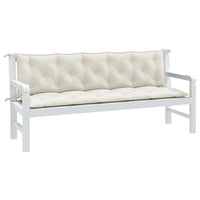 Thumbnail for Gartenbank-Auflagen 2 Stk. Melange Creme 180x50x7 cm Stoff