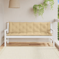 Thumbnail for Gartenbank-Auflagen 2 Stk. Melange Beige 180x50x7 cm Stoff