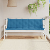 Thumbnail for Gartenbank-Auflagen 2 Stk. Melange Blau 180x50x7 cm Stoff