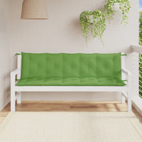 Thumbnail for Gartenbank-Auflagen 2 Stk. Melange Grün 180x50x7 cm Stoff