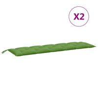 Thumbnail for Gartenbank-Auflagen 2 Stk. Melange Grün 180x50x7 cm Stoff