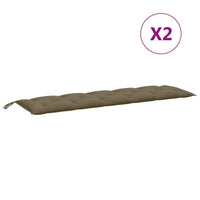 Thumbnail for Gartenbank-Auflagen 2 Stk. Melange Taupe 180x50x7 cm Stoff