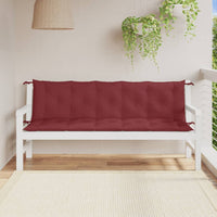 Thumbnail for Gartenbank-Auflagen 2 Stk. Melange Weinrot 180x50x7 cm Stoff