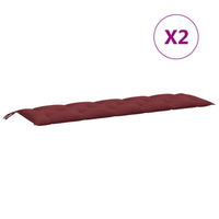 Thumbnail for Gartenbank-Auflagen 2 Stk. Melange Weinrot 180x50x7 cm Stoff
