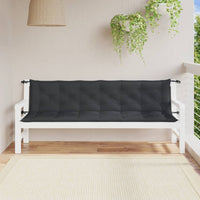 Thumbnail for Gartenbank-Auflagen 2 Stk. Melange Anthrazit 200x50x7 cm Stoff