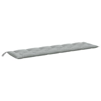 Thumbnail for Gartenbank-Auflagen 2 Stk. Melange Hellgrau 200x50x7 cm Stoff