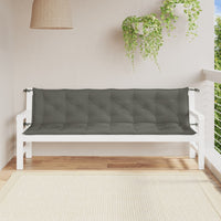 Thumbnail for Gartenbank-Auflagen 2 Stk. Melange Dunkelgrau 200x50x7 cm Stoff