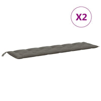 Thumbnail for Gartenbank-Auflagen 2 Stk. Melange Dunkelgrau 200x50x7 cm Stoff
