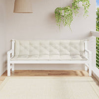 Thumbnail for Gartenbank-Auflagen 2 Stk. Melange Creme 200x50x7 cm Stoff
