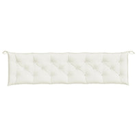 Thumbnail for Gartenbank-Auflagen 2 Stk. Melange Creme 200x50x7 cm Stoff