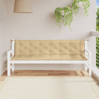 Thumbnail for Gartenbank-Auflagen 2 Stk. Melange Beige 200x50x7 cm Stoff