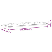 Thumbnail for Gartenbank-Auflagen 2 Stk. Melange Beige 200x50x7 cm Stoff