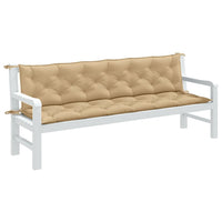 Thumbnail for Gartenbank-Auflagen 2 Stk. Melange Beige 200x50x7 cm Stoff