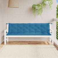 Thumbnail for Gartenbank-Auflagen 2 Stk. Melange Blau 200x50x7 cm Stoff