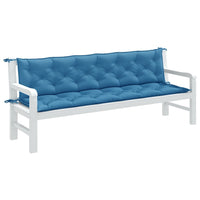 Thumbnail for Gartenbank-Auflagen 2 Stk. Melange Blau 200x50x7 cm Stoff