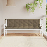 Thumbnail for Gartenbank-Auflagen 2 Stk. Melange Taupe 200x50x7 cm Stoff