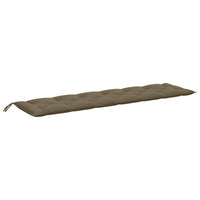 Thumbnail for Gartenbank-Auflagen 2 Stk. Melange Taupe 200x50x7 cm Stoff