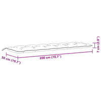 Thumbnail for Gartenbank-Auflagen 2 Stk. Melange Taupe 200x50x7 cm Stoff