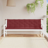 Thumbnail for Gartenbank-Auflagen 2 Stk. Melange Weinrot 200x50x7 cm Stoff