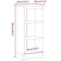 Thumbnail for Bücherregal Corona 46x29x100 cm Massivholz Kiefer