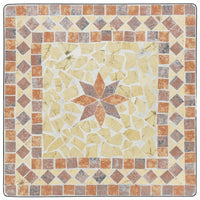 Thumbnail for Mosaik-Bistrotisch Terrakottarot 60x60x74 cm Keramik
