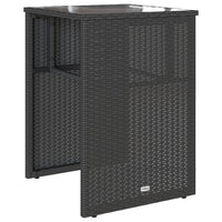 Thumbnail for 3-tlg. Bistro-Set mit Kissen Schwarz Poly Rattan