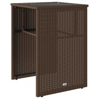 Thumbnail for 3-tlg. Bistro-Set mit Kissen Braun Poly Rattan