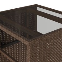 Thumbnail for 3-tlg. Bistro-Set mit Kissen Braun Poly Rattan